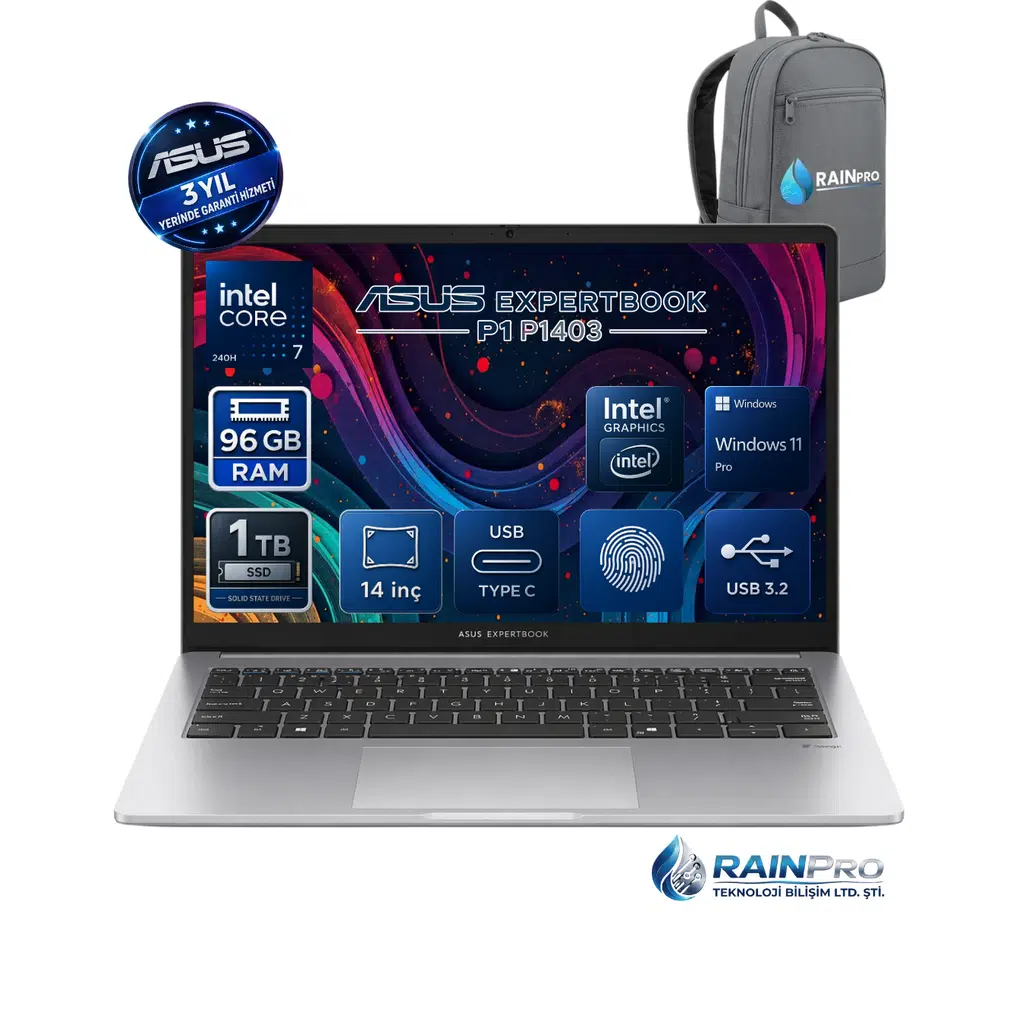 Asus ExpertBook P1403CVA Intel® Core™ 7-240H 96 GB DDR5 1 TB SSD