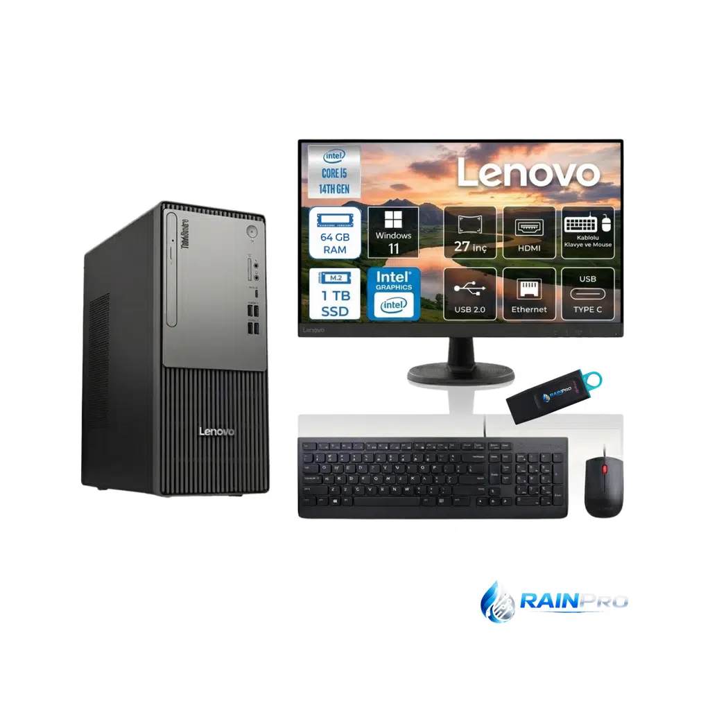 THİNKCENTER NEO 50t G5 I5-13400 64 GB 1 TB WİN11PRO MASAÜSTÜ LENOVO 27’’ MONİTÖR 12UB000BTR27RNP17