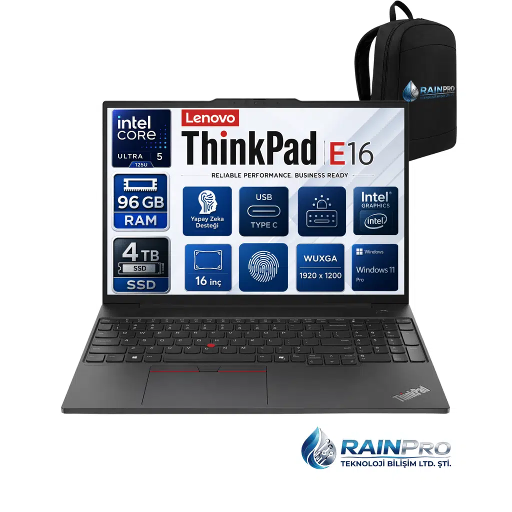 Thinkpad E16 Gen2 Intel Core Ultra 5 125U 96 GB DDR5 4 TB SSD 16